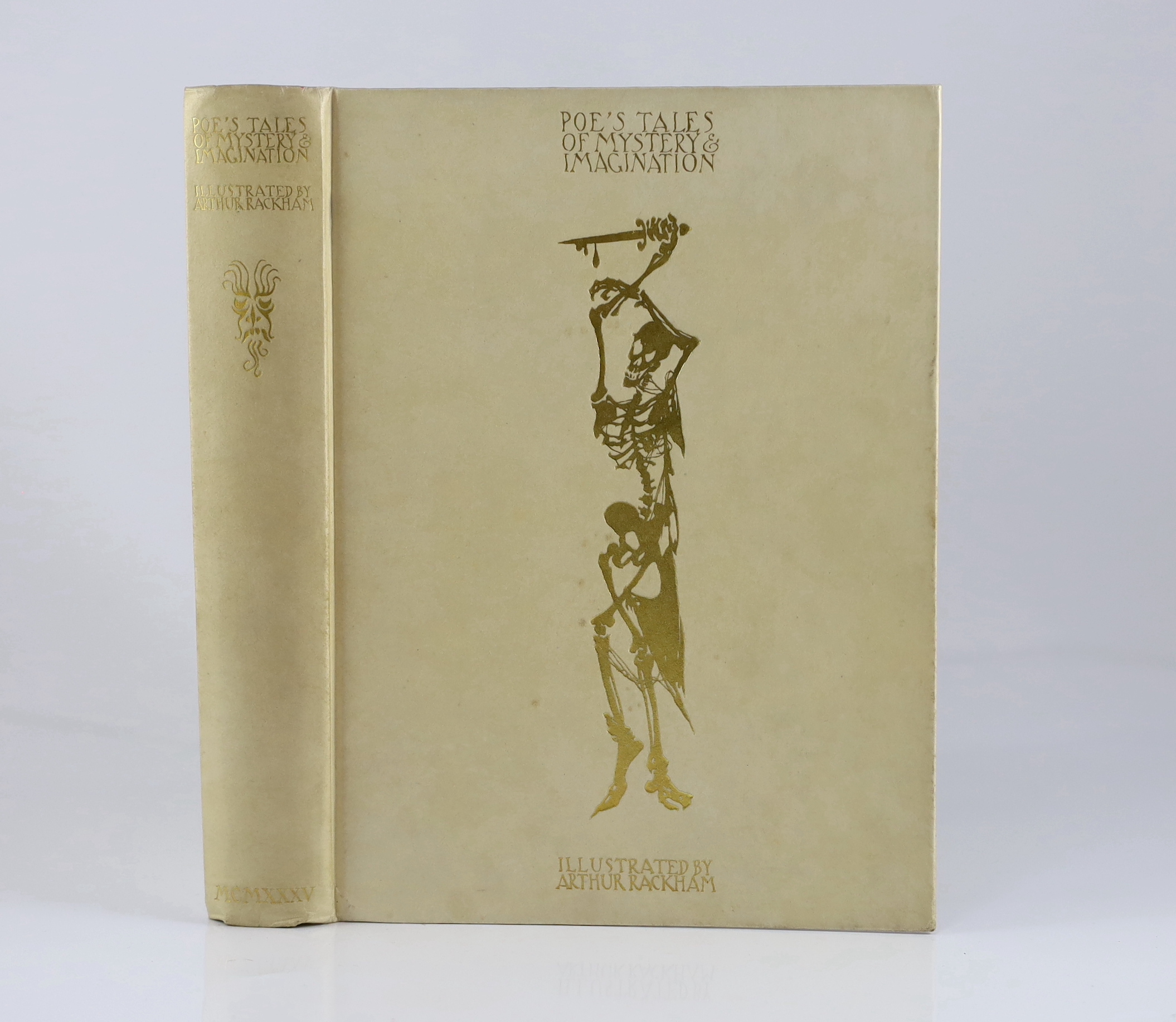 Poe, Edgar Allan - Tales of Mystery and Imagination, Illustrated by Arthur Rackham, limited edition (of 460 numbered copies, signed by the artist). coloured pictorial title, 12 coloured and mounted plates (with captioned